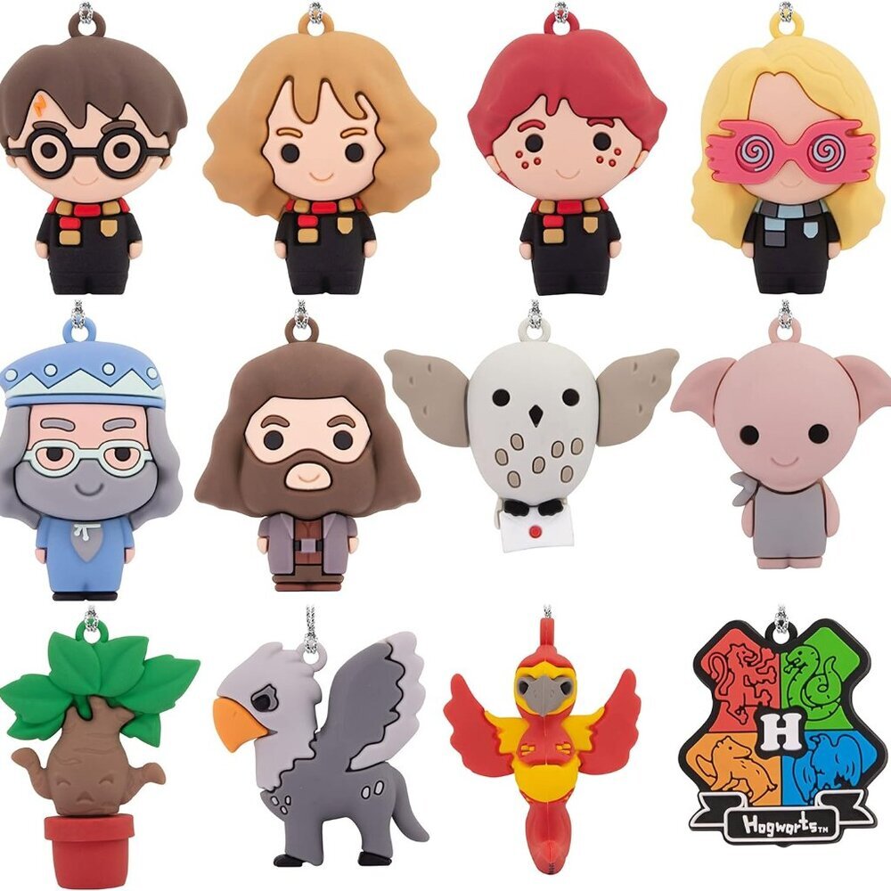 Harry Potter Countdown Calendar Miniature Christmas Tree Set with 12 Mini Orname